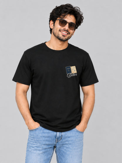 Better Together Passport Couple T Shirts - man black front product
