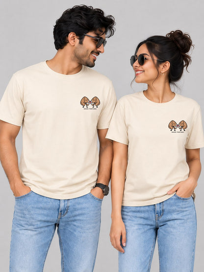 Good Fortune Couple T Shirts - couple cream front group